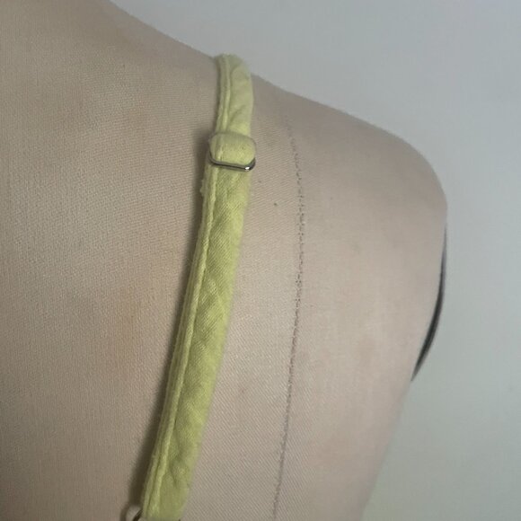 Light Yellow Textured A-Line Tank Dress - Picture 7 of 13